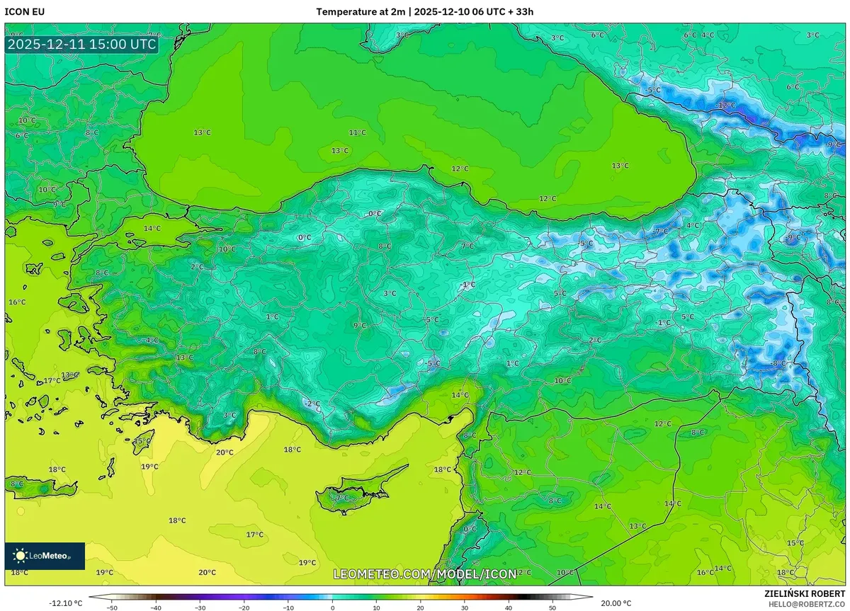 Türkiye Hava Durumu Tahmini 2025-12-11: Perşembe Sıcaklığı