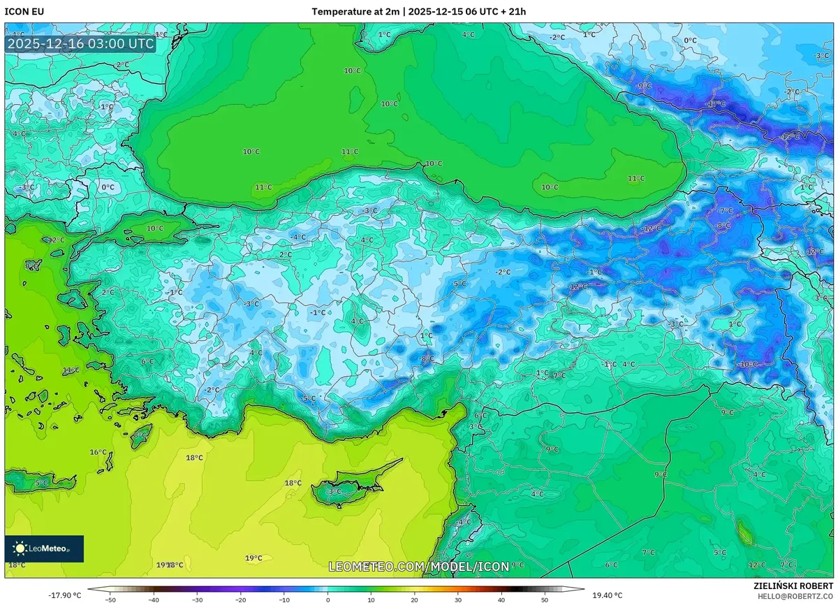2025-12-15 Turkey Cold‑Dry Wednesday Weather Forecast: Ortalama Altı Sıcaklıklar ve Açık Gökyüzü