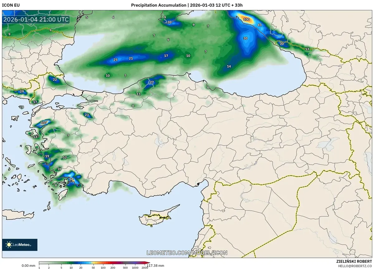 Precipitation Accumulation in Aegean Region