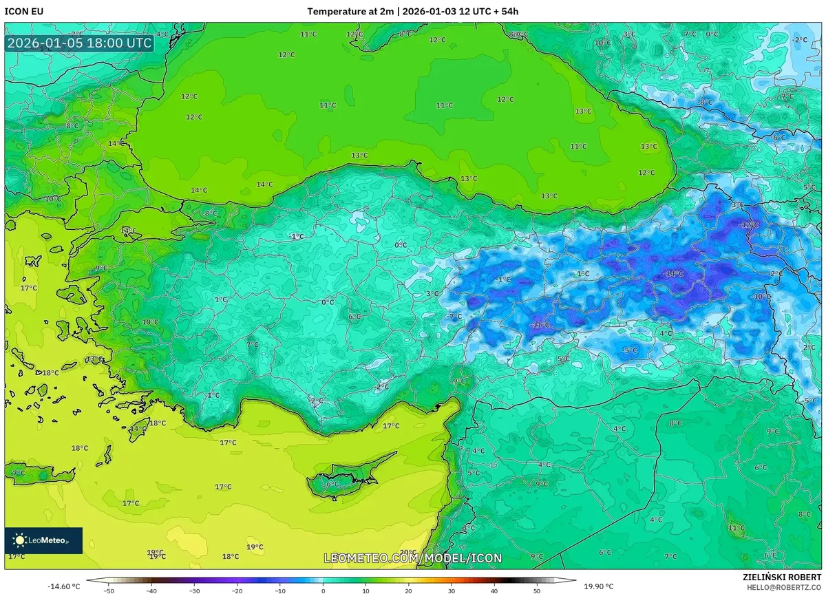 Temperature at 2m in Istanbul and Surrounding Areas