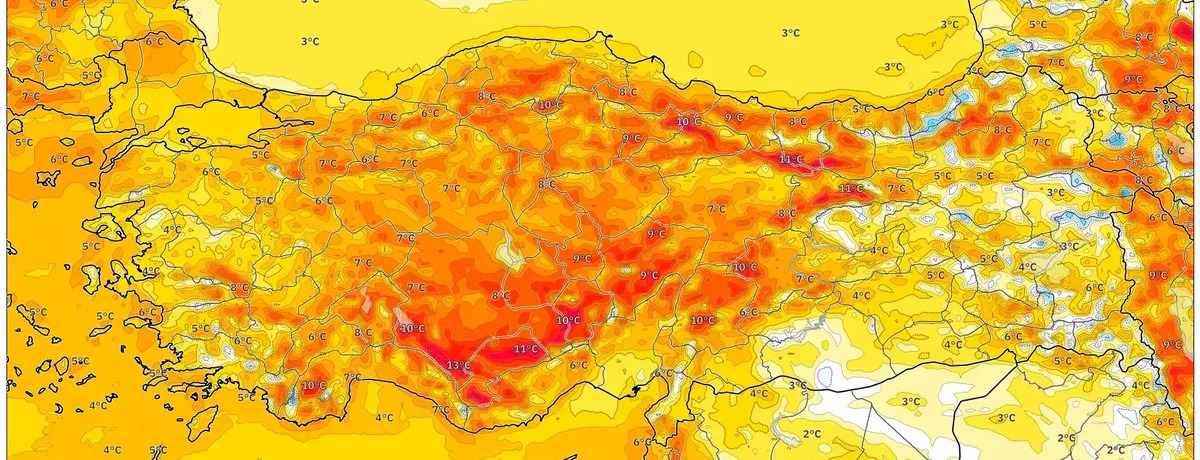 Hafif sağanaklar batı yollarını ıslatabilir; alçak basınç bulutlu gökyüzü ve mevsim normallerinin üzerinde, 18°C’ye varan ılık hava getiriyor — Yarın, 8 Şubat 2026