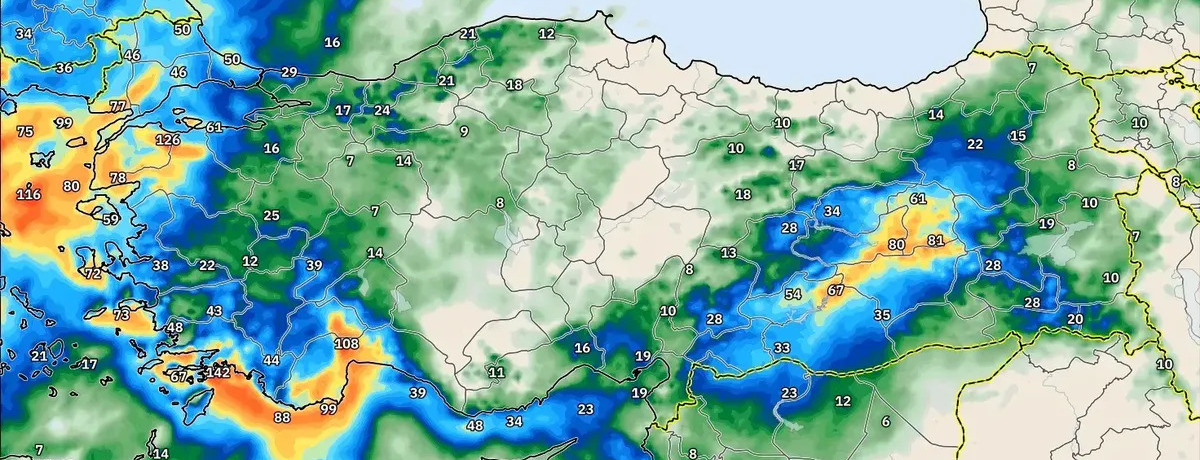 Yağış şiddetli düşecek. Rüzgar saatte 111 kilometreye çıkacak. Dağlarda kar erken görecek.