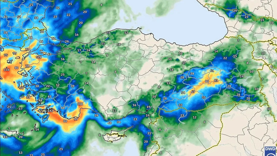 Yağış şiddetli düşecek. Rüzgar saatte 111 kilometreye çıkacak. Dağlarda kar erken görecek.